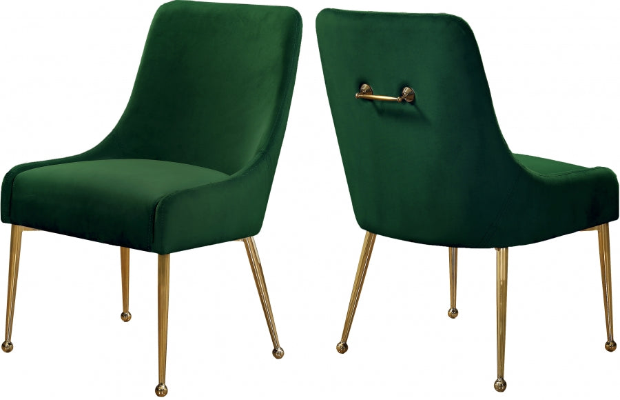 Chaise de salle à manger en velours Owen