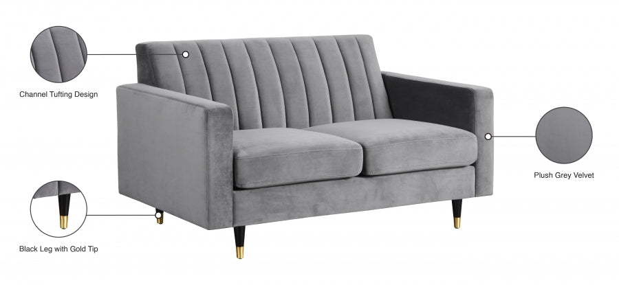 Causeuse en velours Lola 
