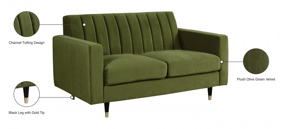 Causeuse en velours Lola 