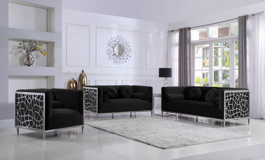 Causeuse en velours opale 