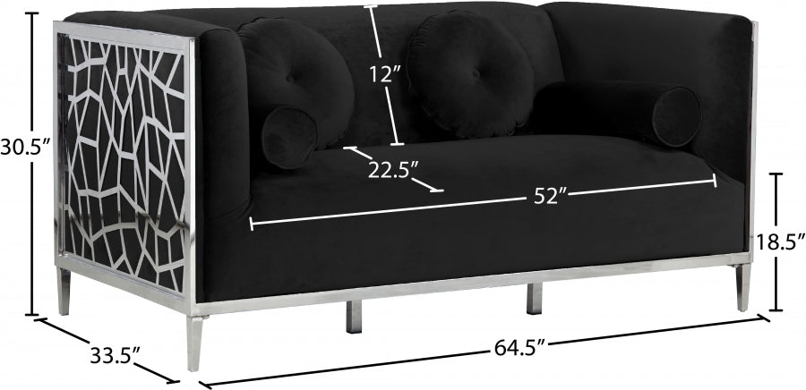 Causeuse en velours opale 
