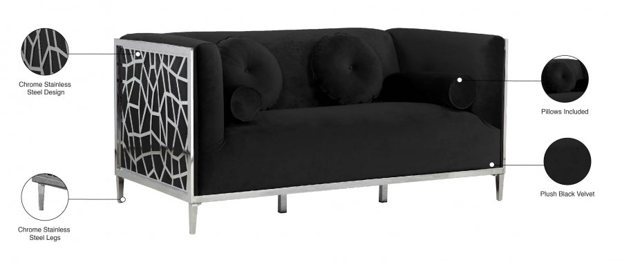 Causeuse en velours opale 