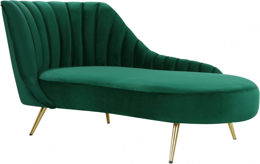 Chaise longue en velours Margo