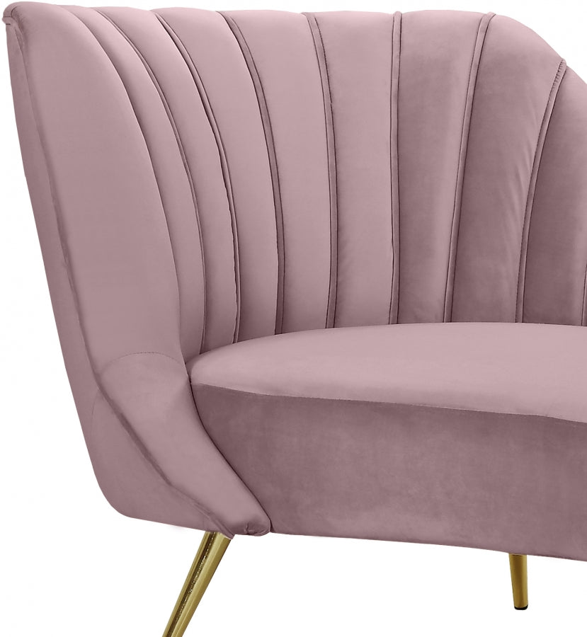 Chaise longue en velours Margo