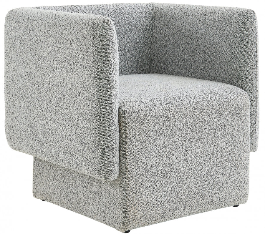 Chaise d'appoint Vera en tissu bouclé