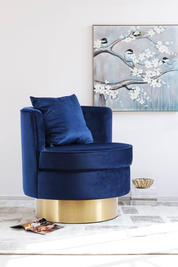 Chaise d'appoint en velours Kendra