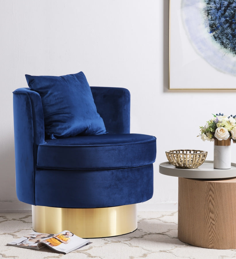 Chaise d'appoint en velours Kendra