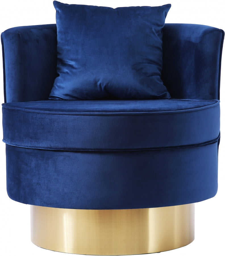 Chaise d'appoint en velours Kendra