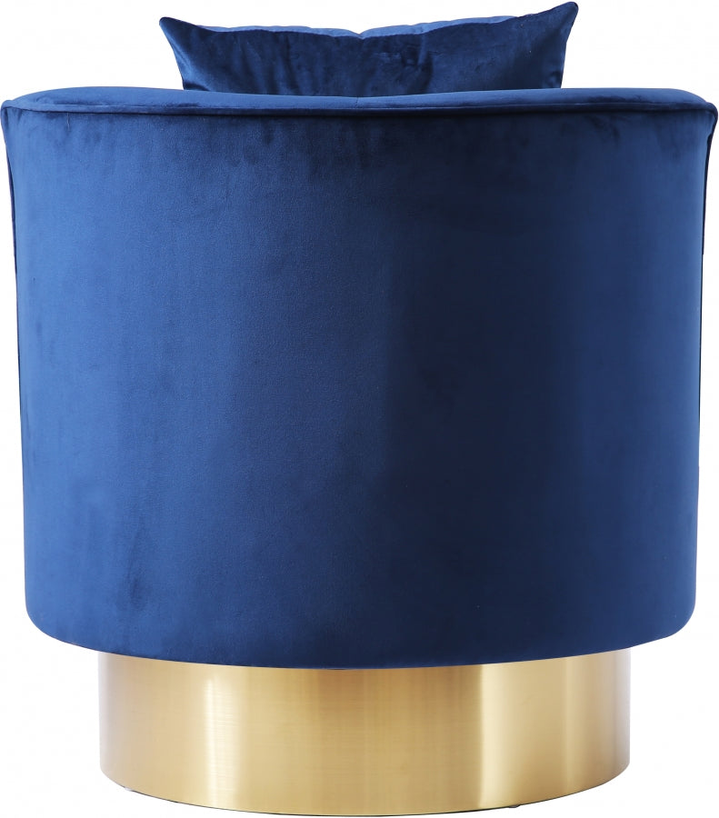 Chaise d'appoint en velours Kendra