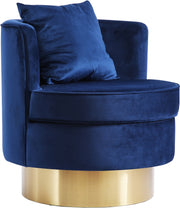 Chaise d'appoint en velours Kendra