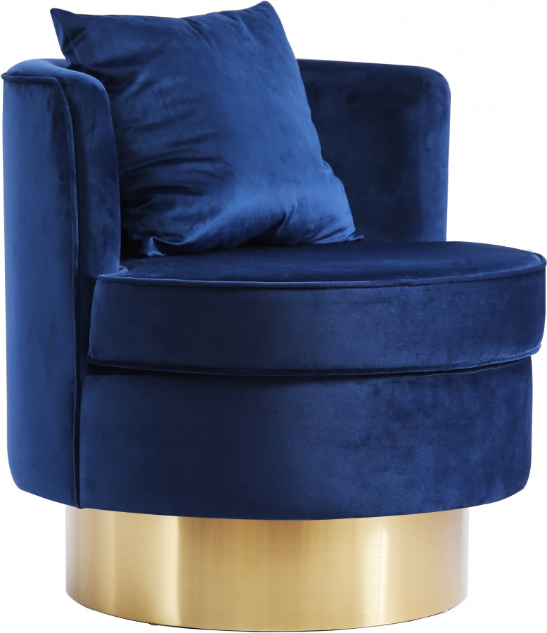 Chaise d'appoint en velours Kendra