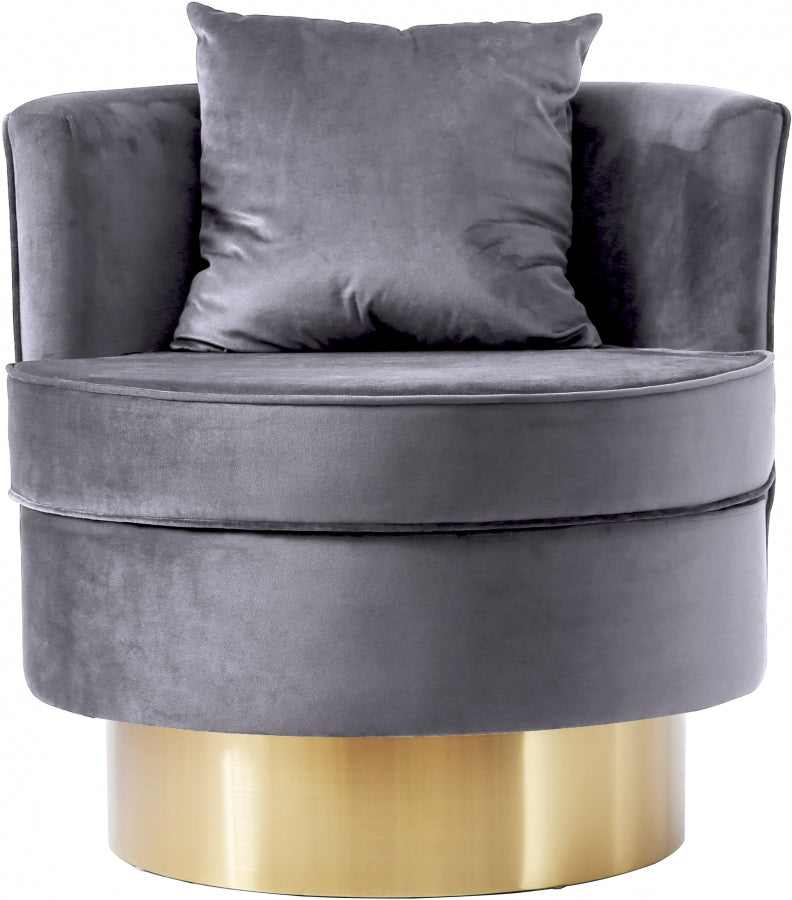 Chaise d'appoint en velours Kendra