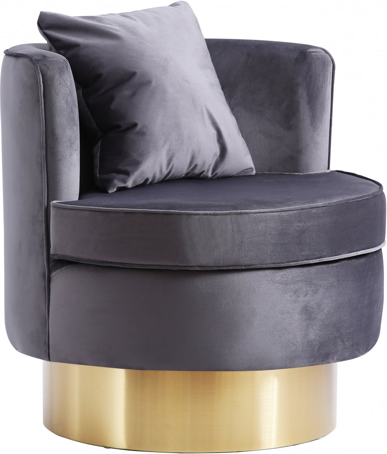 Chaise d'appoint en velours Kendra