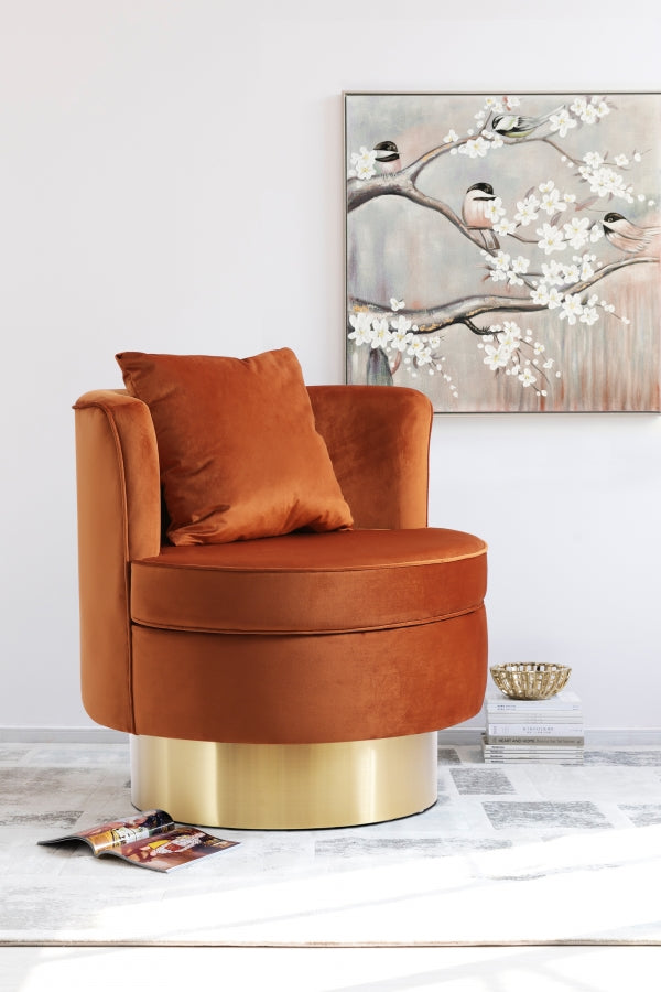 Chaise d'appoint en velours Kendra