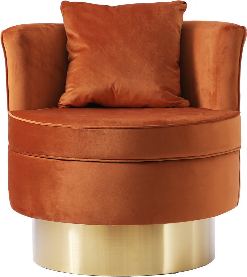Chaise d'appoint en velours Kendra