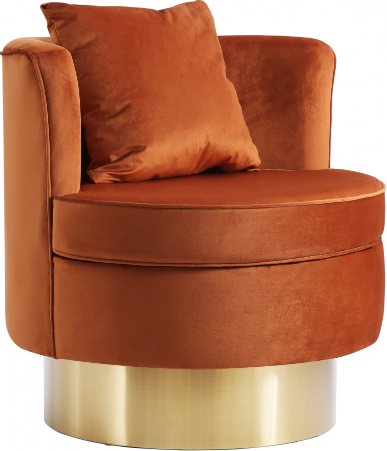 Chaise d'appoint en velours Kendra