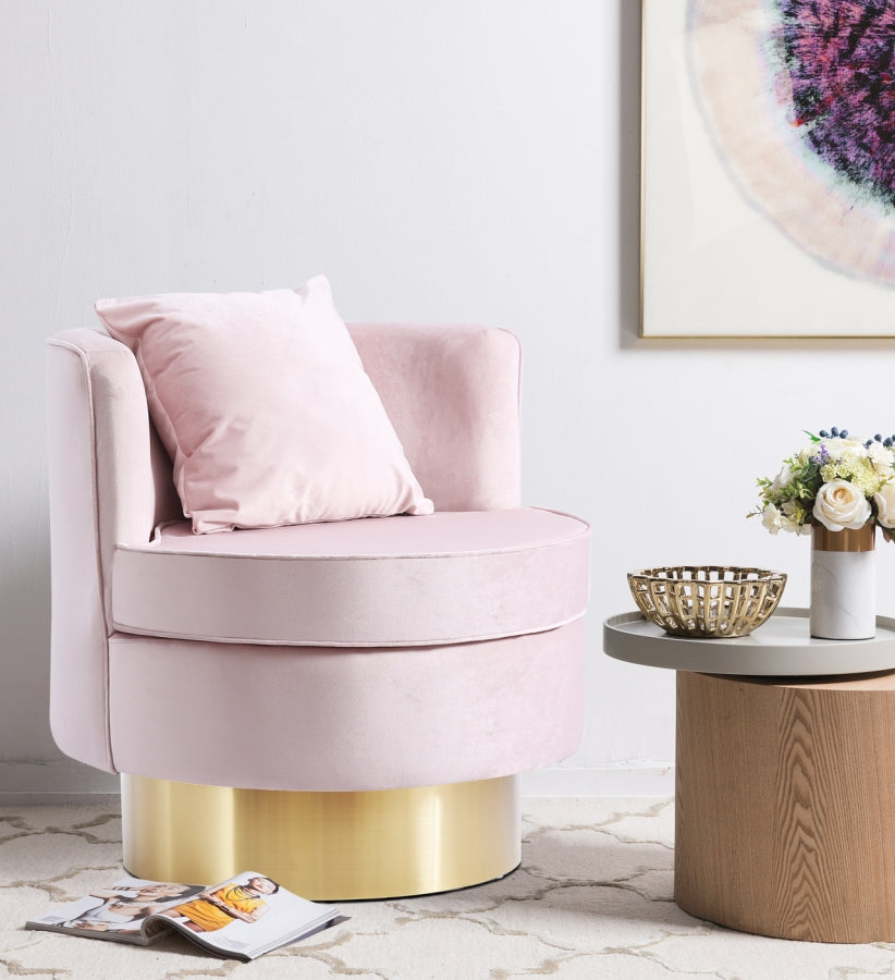 Chaise d'appoint en velours Kendra