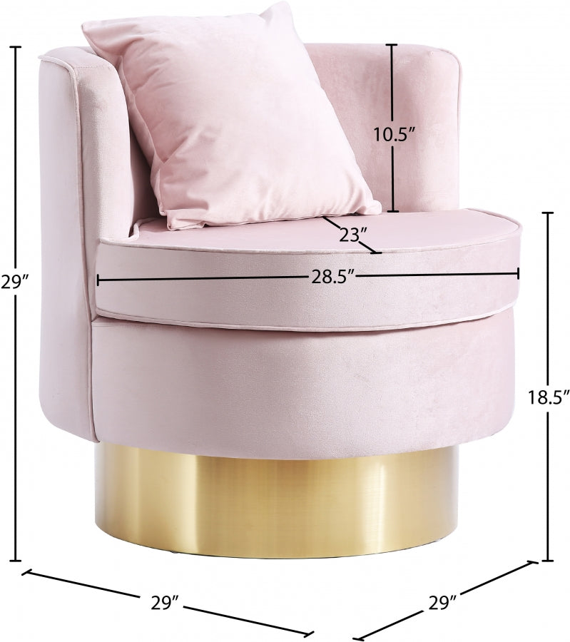 Chaise d'appoint en velours Kendra