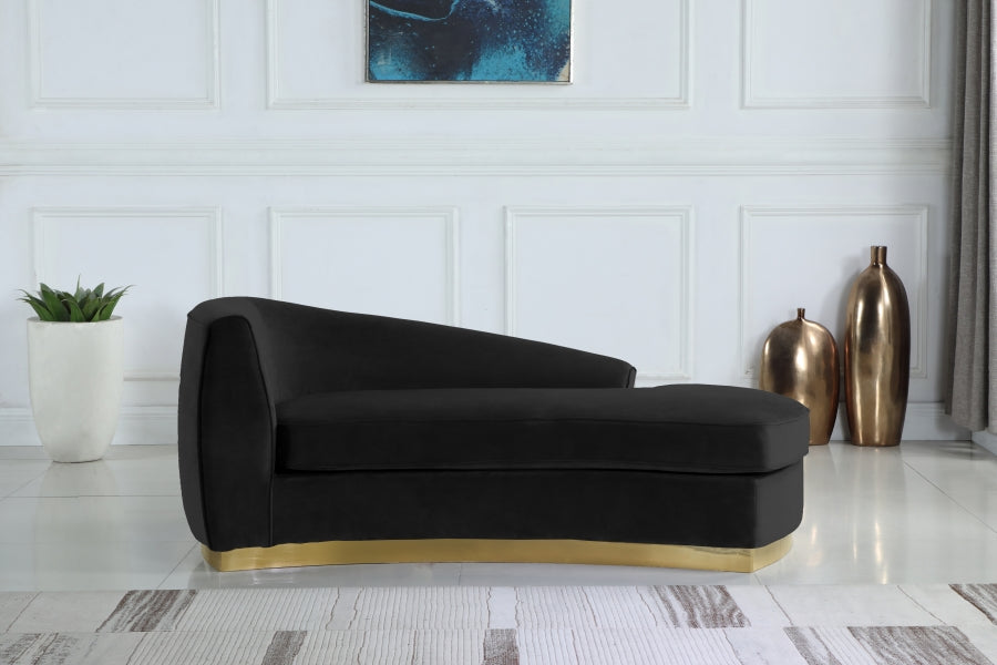 Chaise longue en velours Julian