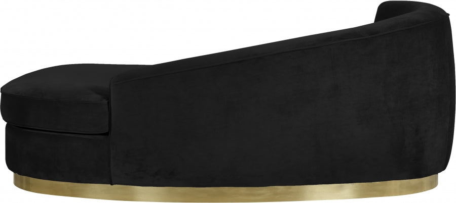 Chaise longue en velours Julian 