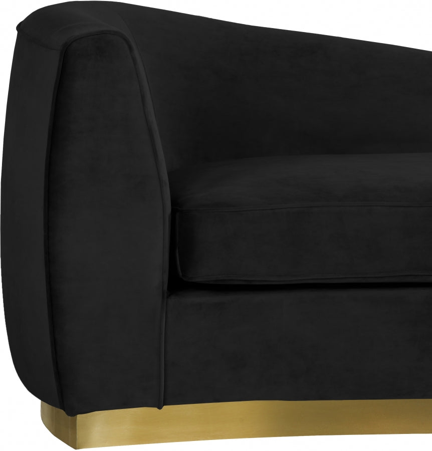 Chaise longue en velours Julian 