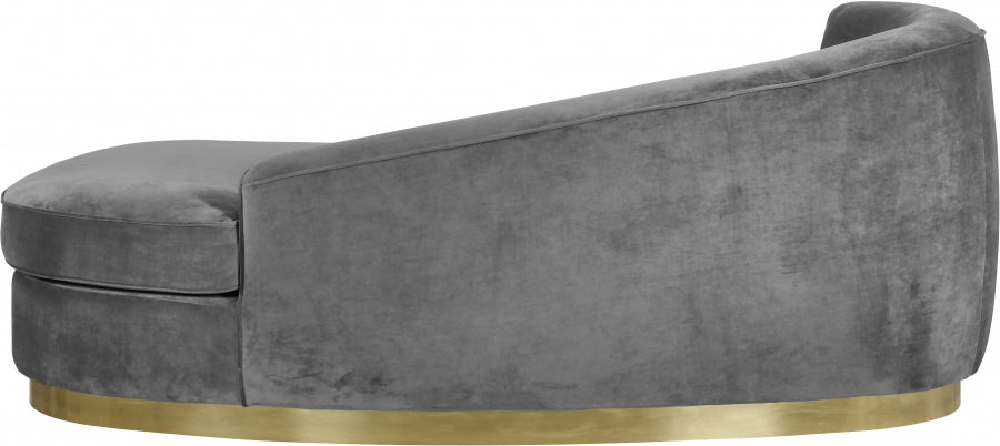 Chaise longue en velours Julian 