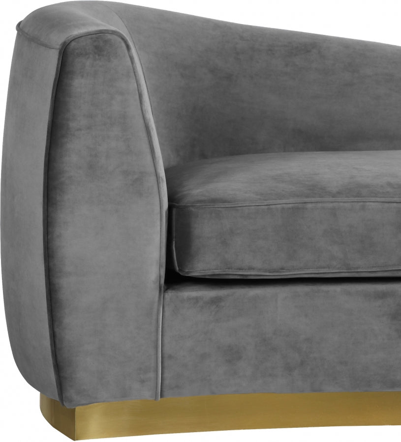 Chaise longue Julian en velours