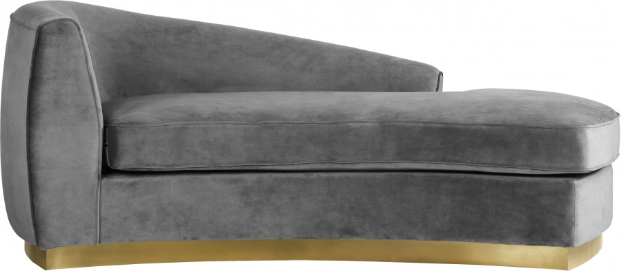 Chaise longue en velours Julian 