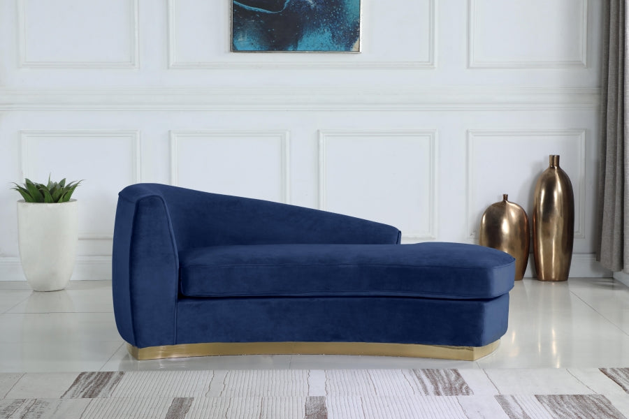 Chaise longue en velours Julian 