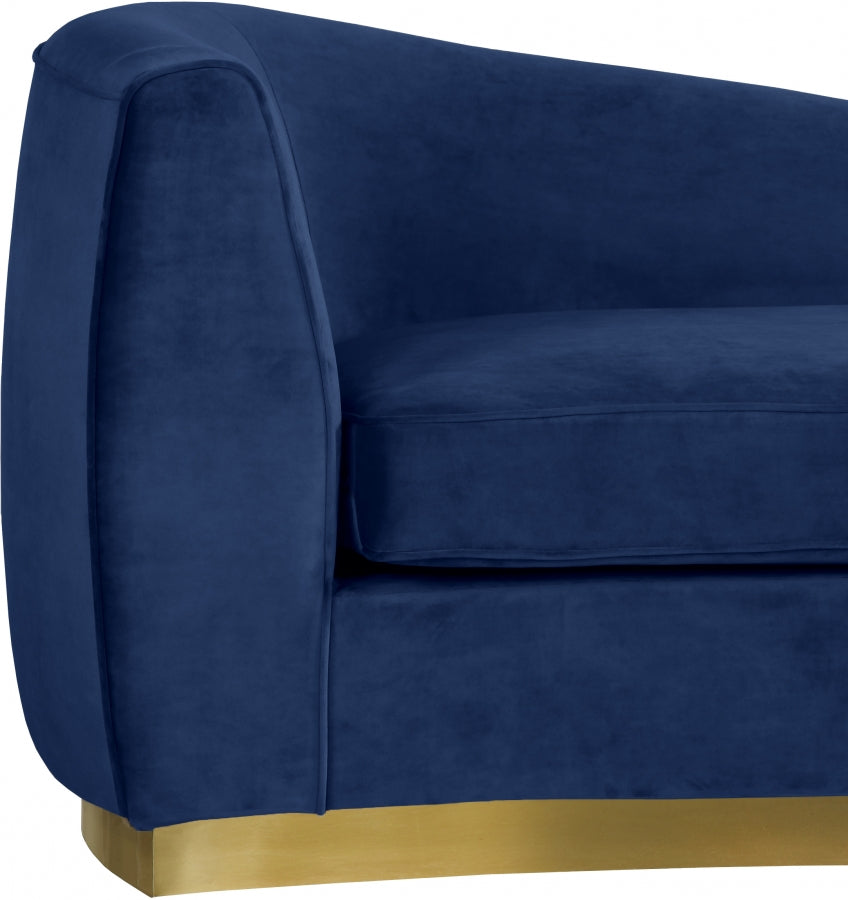 Chaise longue en velours Julian 