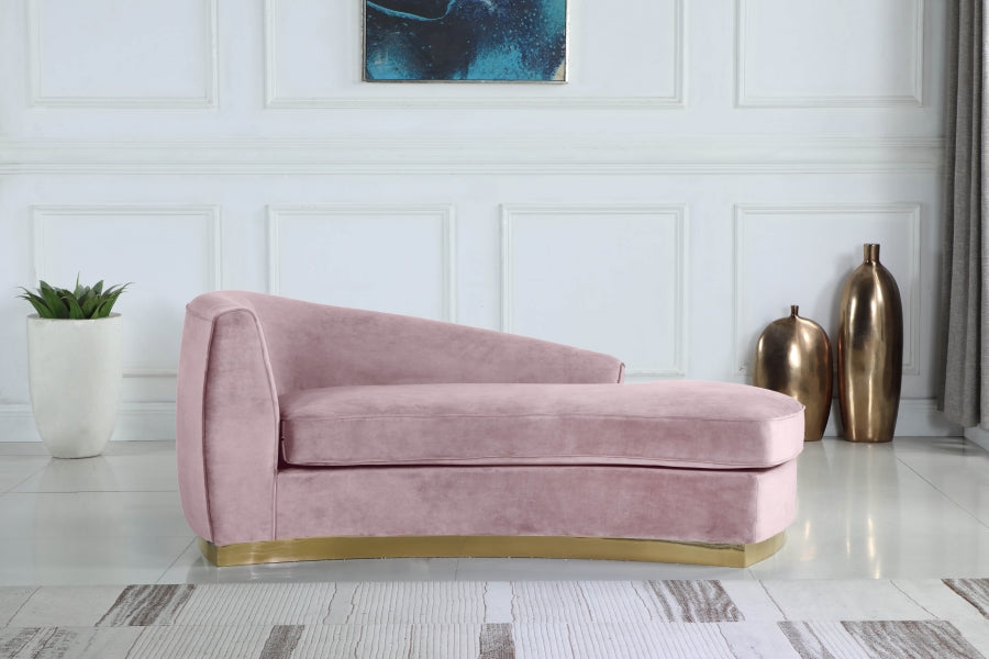 Chaise longue en velours Julian 