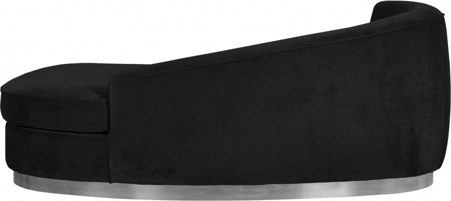 Chaise longue en velours Julian 