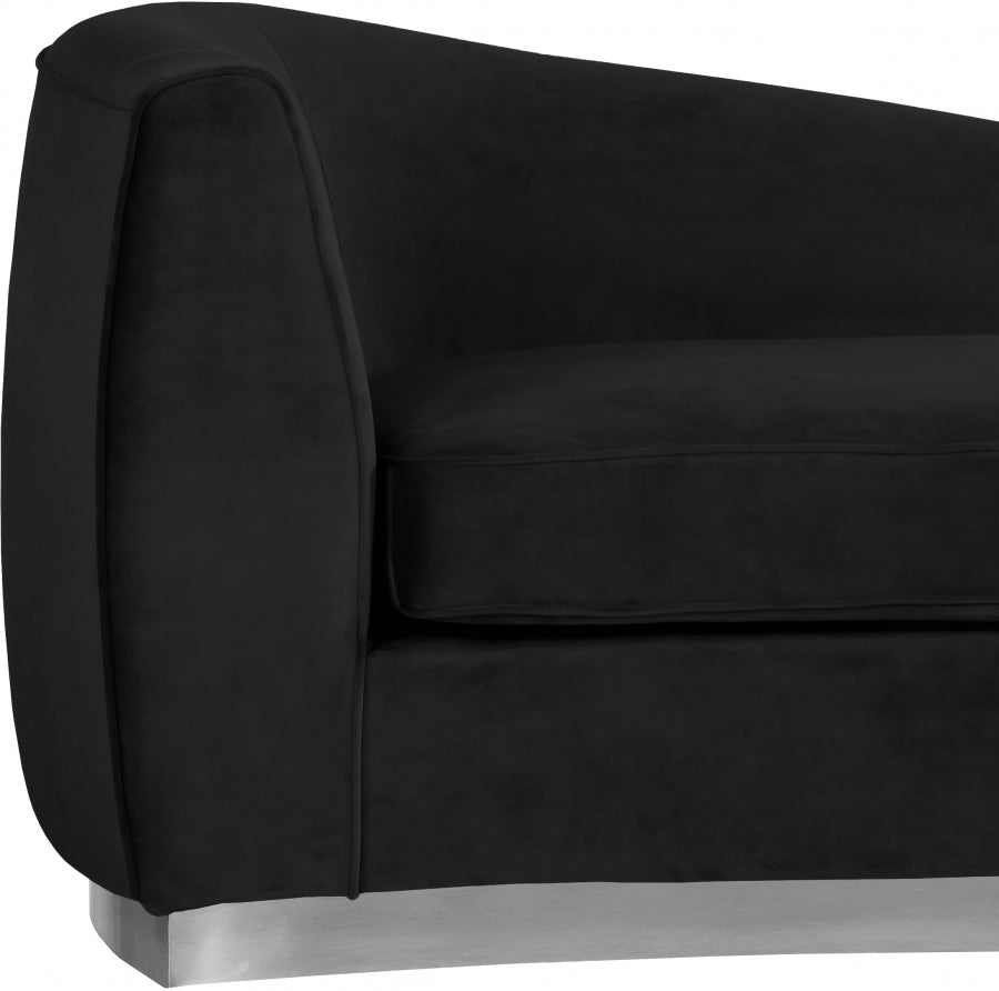 Chaise longue en velours Julian 