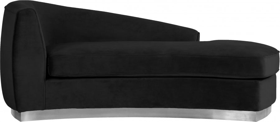 Chaise longue en velours Julian
