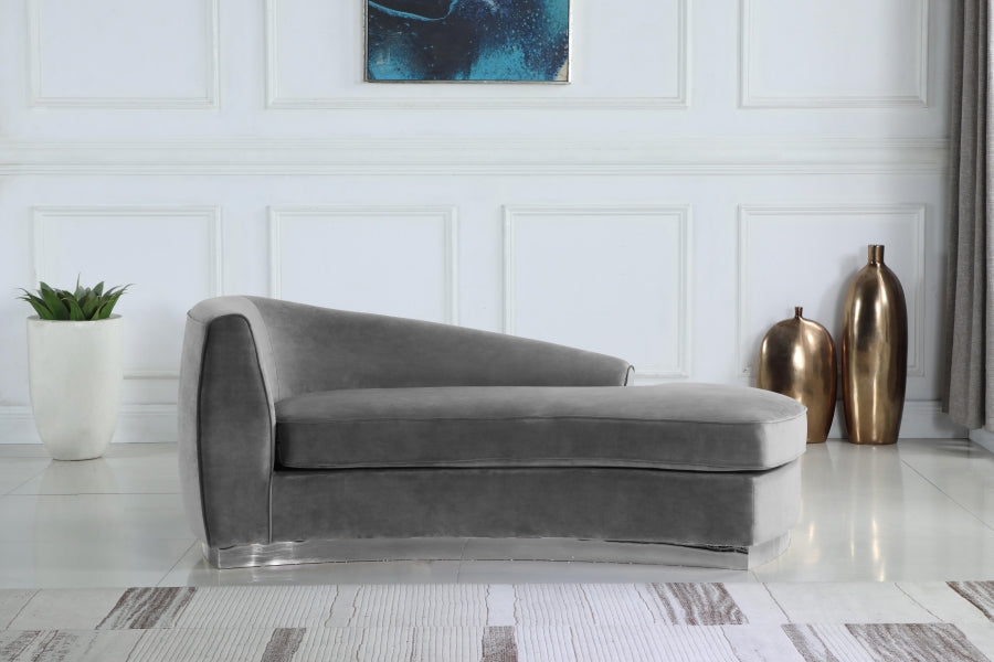 Chaise longue en velours Julian 