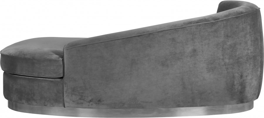 Chaise longue en velours Julian 