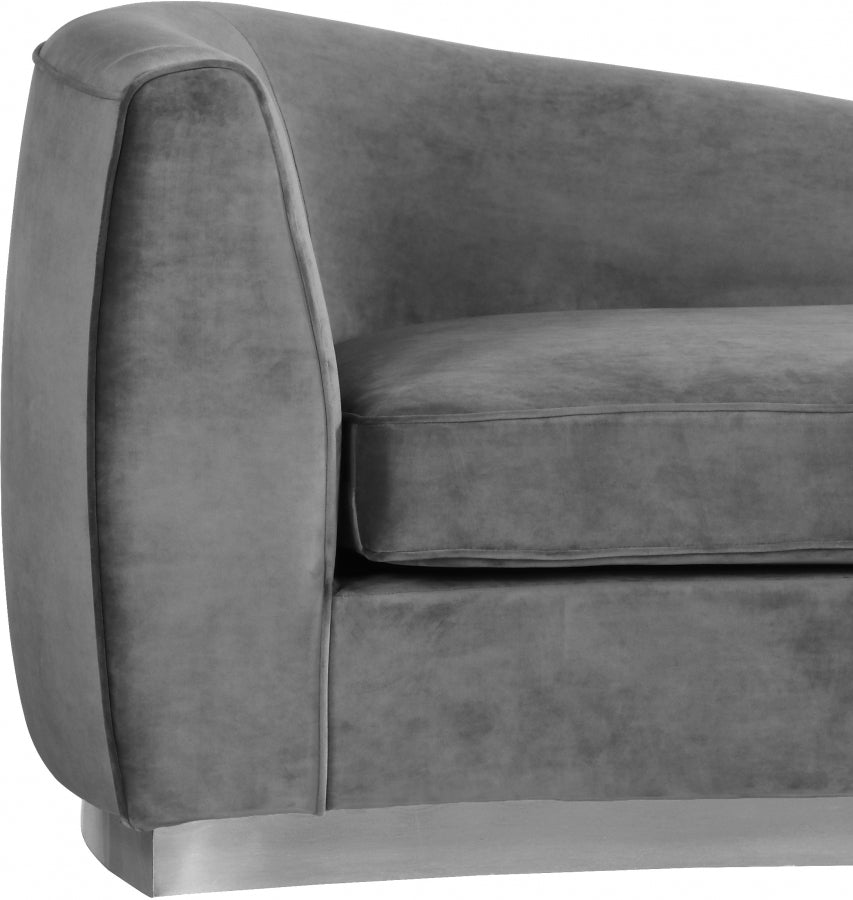 Chaise longue en velours Julian 