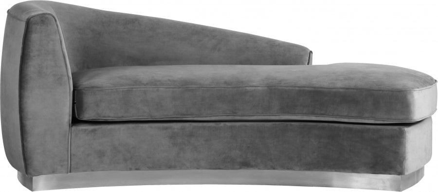 Chaise longue en velours Julian 
