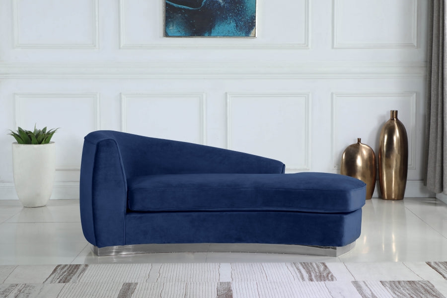 Chaise longue Julian en velours