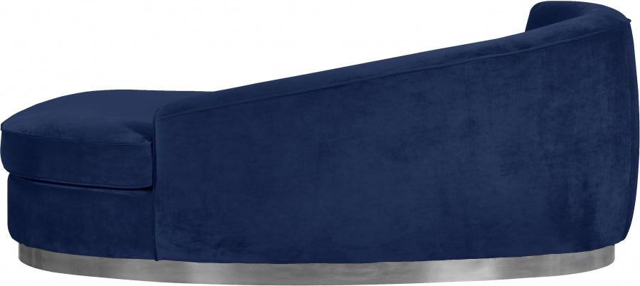 Chaise longue en velours Julian 
