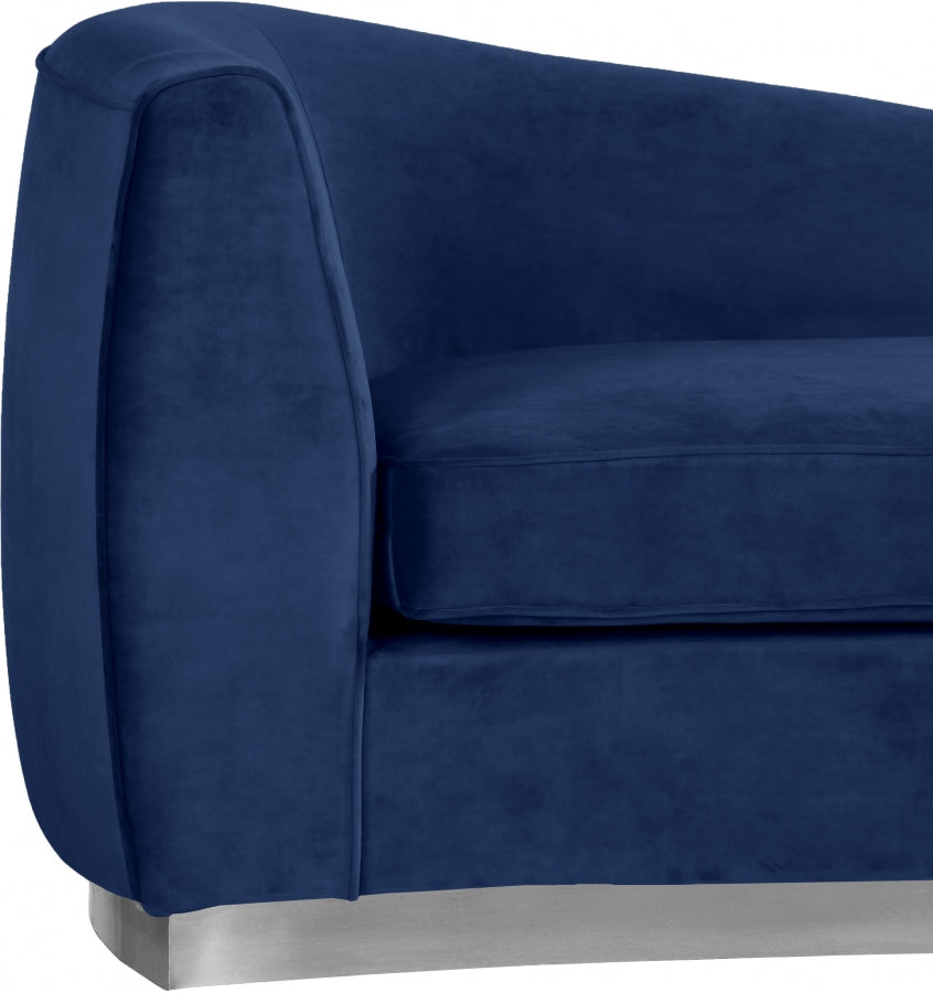 Chaise longue en velours Julian 