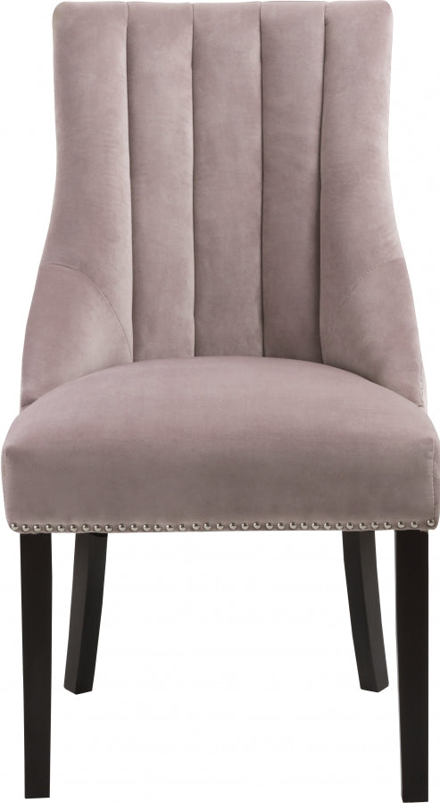 Chaise de salle à manger en velours Oxford