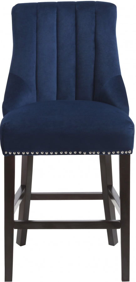 Tabouret de comptoir en velours Oxford