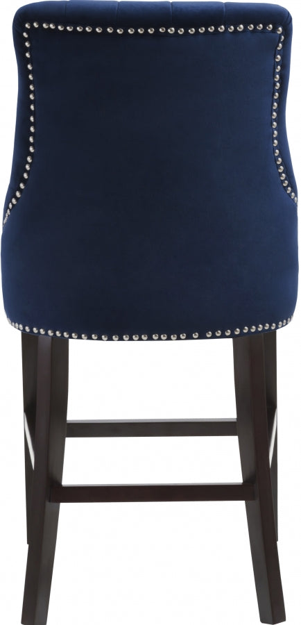 Tabouret de comptoir en velours Oxford