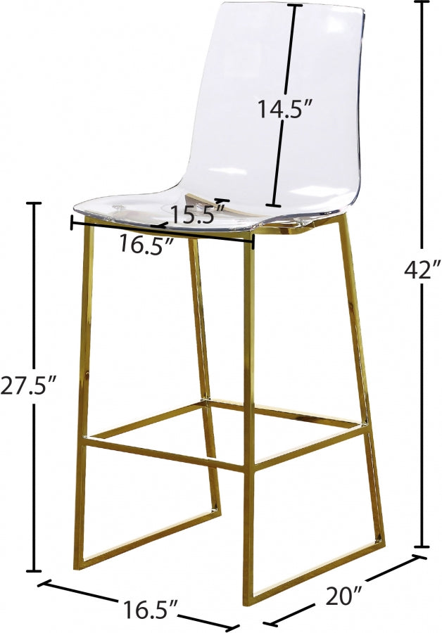 Tabouret de comptoir doré Lumen