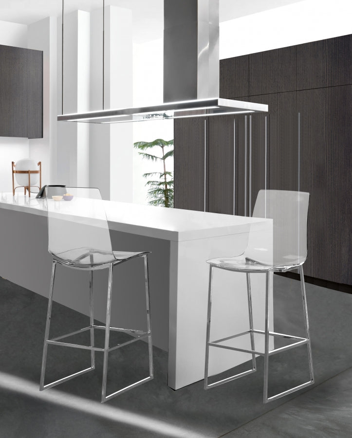 Tabouret de comptoir chromé Lumen