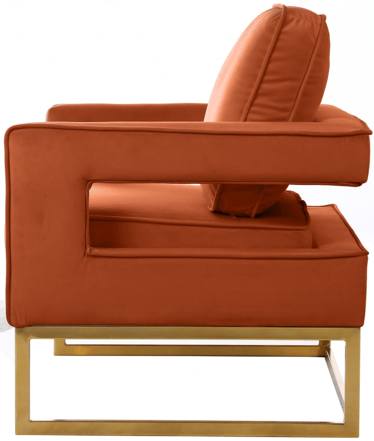 Chaise d'appoint en velours Noah