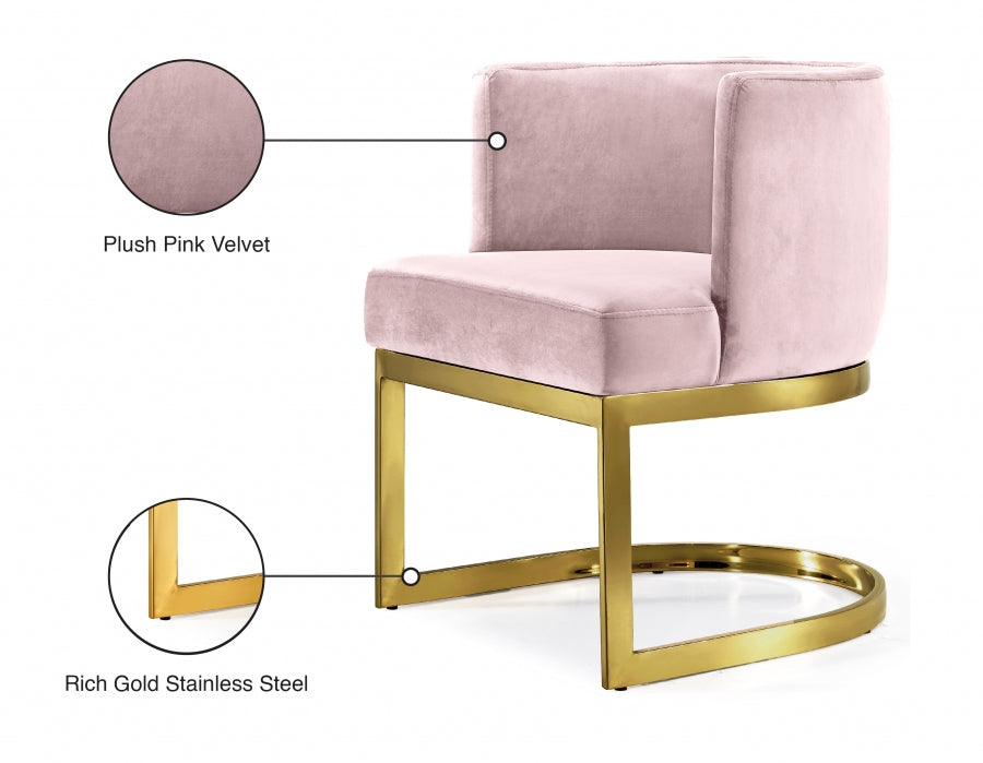 Chaise de salle à manger en velours Gianna
