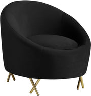 Chaise serpentine en velours
