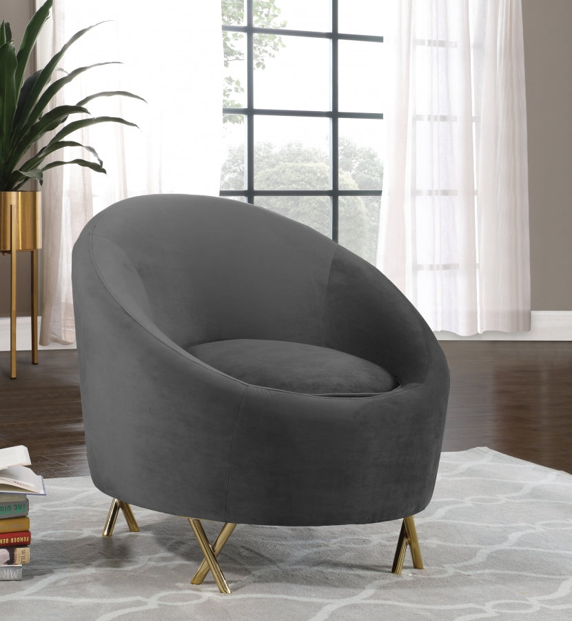 Chaise serpentine en velours